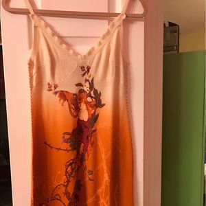 Raw Cashmere Spaghetti Strap Dress